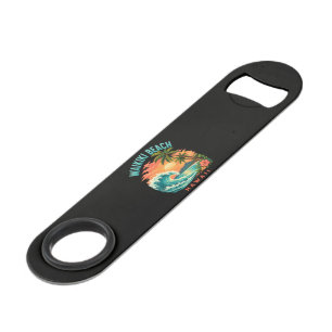 Tropische zonsondergang bij Waikiki Beach Hawaii Speed Flessenopener