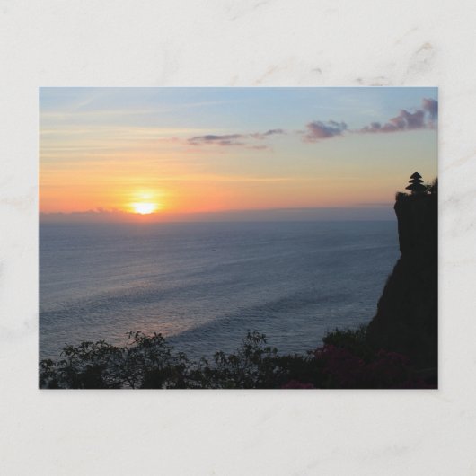 Tropische zonsondergang briefkaart (Voorkant)