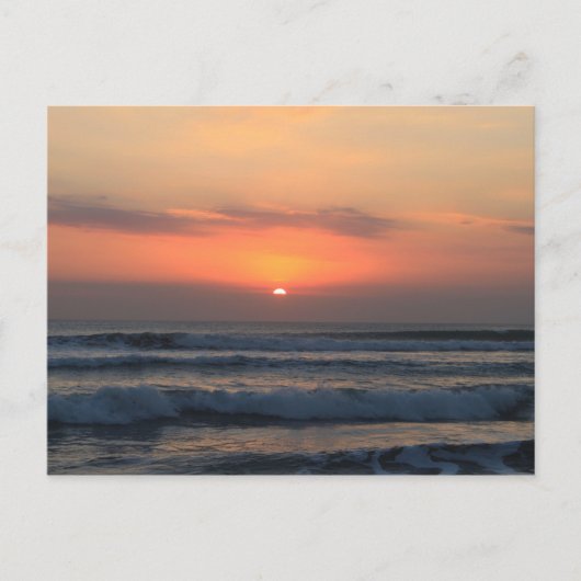 Tropische zonsondergang briefkaart (Voorkant)