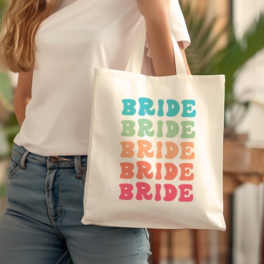 Tropische zonsondergang bruid gradiënt Elegante Gr Tote Bag