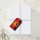 Tropische zonsondergang cadeaulabel (Met Touw)