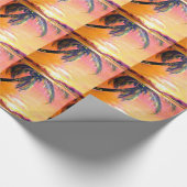 Tropische zonsondergang cadeaupapier (Hoek)