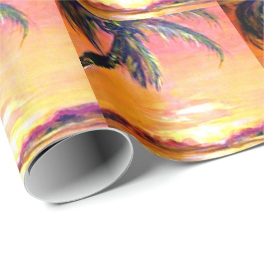 Tropische zonsondergang cadeaupapier (Rol Hoek)