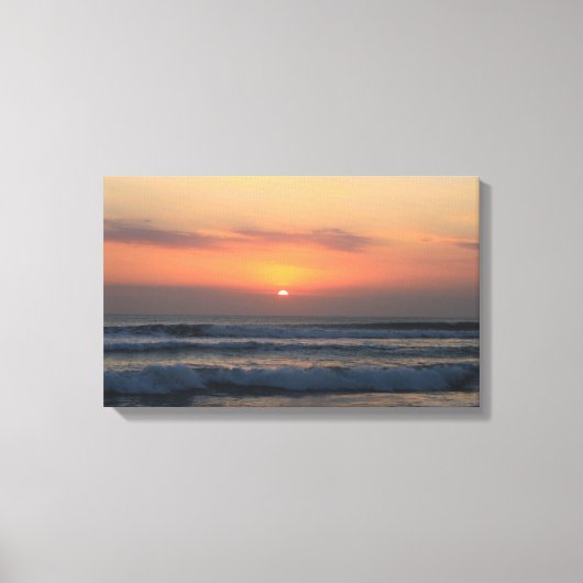 Tropische zonsondergang canvas afdruk (Voorkant)