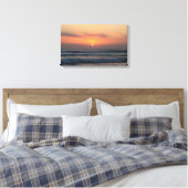 Tropische zonsondergang canvas afdruk (Insitu (Slaapkamer))