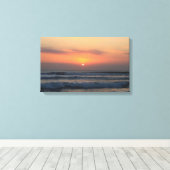 Tropische zonsondergang canvas afdruk (Insitu (Houten vloer))