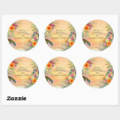 Tropische zonsondergang Dank u bruiloft Sticker (Vel)