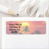 Tropische zonsondergang etiket (Insitu)