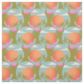 Tropische zonsondergang Flamingo Stof (Swatch)