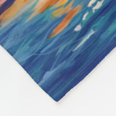 Tropische zonsondergang fleece deken (Hoek)