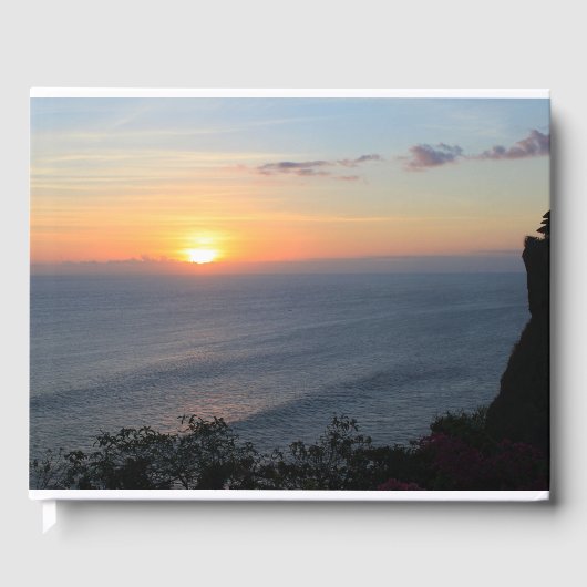 Tropische zonsondergang gastenboek (Voorkant)