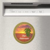 Tropische Zonsondergang Gegrensde Stateroom Deurma Magneet (Insitu (Vaatwasser))