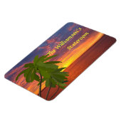 Tropische Zonsondergang Gepersonaliseerde Stateroo Magneet (Linkerzijde)
