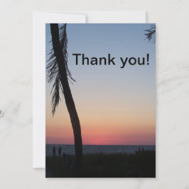 Tropische zonsondergang gevouwen Hartelijk dank Bedankkaart