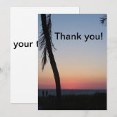 Tropische zonsondergang gevouwen Hartelijk dank Bedankkaart (Voorkant / Achterkant)