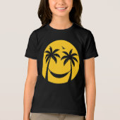 Tropische zonsondergang hangmat - Minimal Palm Tre Tri-Blend Shirt (Voorkant)