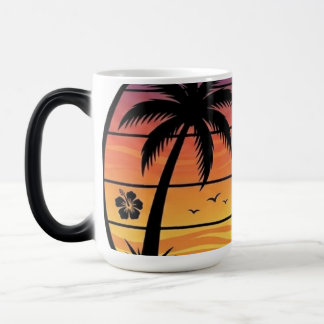 Tropische Zonsondergang Heat-Reveal Mok – Magisch