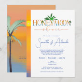 Tropische zonsondergang huwelijksreis paren douche kaart (Voorkant / Achterkant)