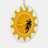 Tropische zonsondergang keramisch ornament (Rechts)