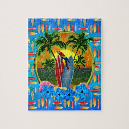 Tropische Zonsondergang Legpuzzel (Verticaal)