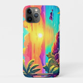 Tropische zonsondergang: levendige lucht Case-Mate iPhone case (Achterkant)