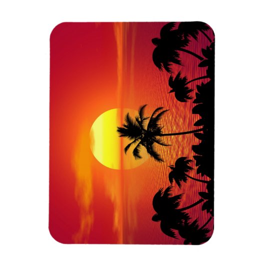 Tropische Zonsondergang Magneet (Verticaal)