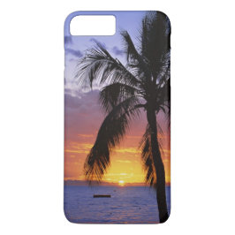 Tropische zonsondergang met palmboom Case-Mate iPhone case