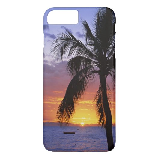 Tropische zonsondergang met palmboom Case-Mate iPhone case (Achterkant)