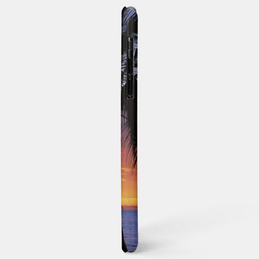 Tropische zonsondergang met palmboom Case-Mate iPhone case (Achterkant/links)