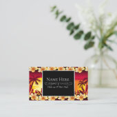 Tropische zonsondergang met palmen visitekaartje (Staand voorkant)