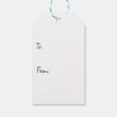 Tropische zonsondergang naar en van cadeaulabel (Achterkant)