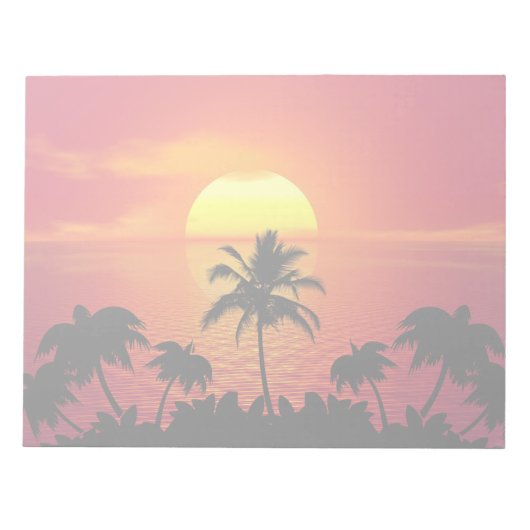 Tropische zonsondergang notitieblok (Voorkant)