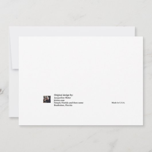 Tropische zonsondergang op het strand kaart (Achterkant)