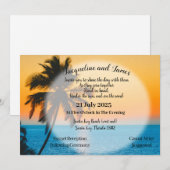 Tropische zonsondergang op het strand kaart (Voorkant / Achterkant)