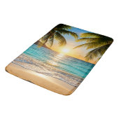 Tropische Zonsondergang Palm Beach Luxe Badmat (Gekanteld)