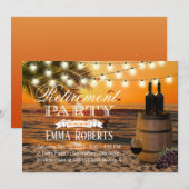 Tropische zonsondergang Palm Beach Wine Barrel Ret Kaart (Voorkant / Achterkant)