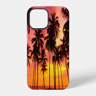 Tropische zonsondergang: Palm Silhouet Serenity. iPhone 12 Hoesje