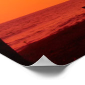 Tropische zonsondergang: Palm Silhouet Serenity. Poster (Hoek)