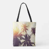 Tropische Zonsondergang: Palm Silhouette  Tote Bag (Achterkant)