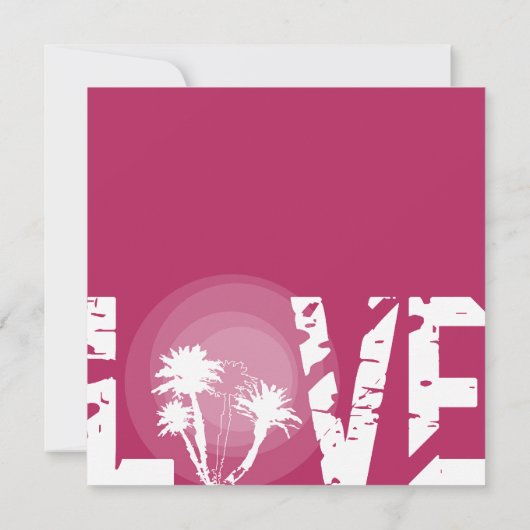 Tropische Zonsondergang Palm Trees Strand Zomer Br Kaart (Achterkant)