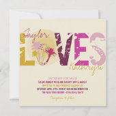 Tropische Zonsondergang Palm Trees Strand Zomer Br Kaart (Voorkant)