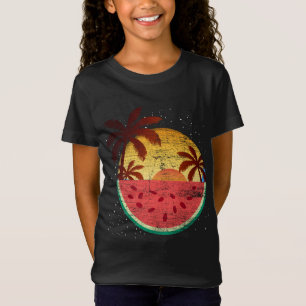 Tropische zonsondergang palmbomen Exotisch fruit Z T-shirt