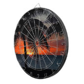 Tropische zonsondergang palmbomen in het Caribisch Dartbord (Voorkant Rechts)