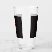 Tropische Zonsondergang Palmboom Retro Design Glas (Links)