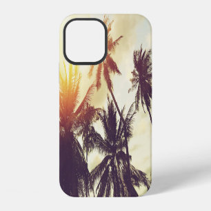 Tropische Zonsondergang: Palmsilhouet Vintage iPhone 12 Hoesje