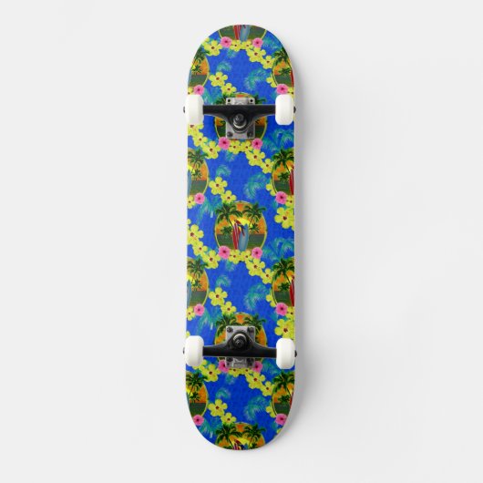 Tropische Zonsondergang Persoonlijk Skateboard (Voorkant)