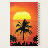 Tropische zonsondergang planner (Achterkant)