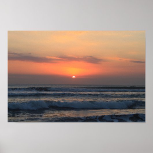 Tropische zonsondergang poster (Voorkant)