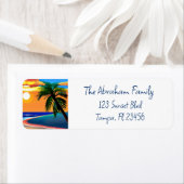 Tropische Zonsondergang Reflectie Etiket (Insitu)