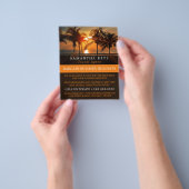 Tropische zonsondergang, reisagent Advert Flyer (Hand)